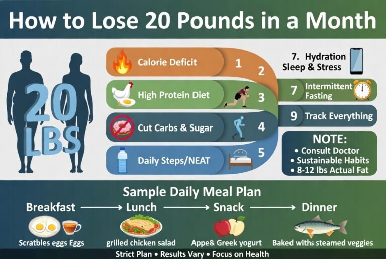 How to lose 20 pounds in a month​
